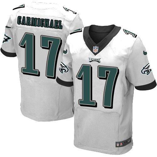 Men's Elite Harold Carmichael Nike Jersey White Road - #17 NFL Philadelphia Eagles